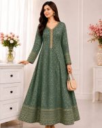 Jal Maxi – Embroidered Bamber Chiffon Gown - Image 2
