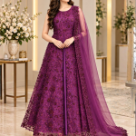 Purple Embroidered Gown