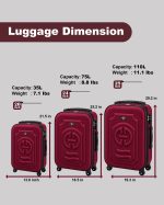 MASTER Fabric Softshell Luggage Trolley Suitcase - Image 9