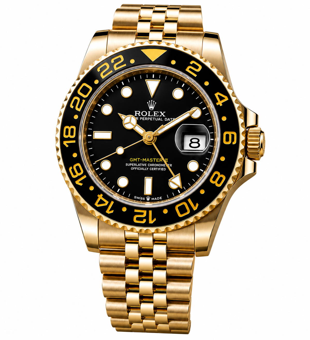 Watch 1 (1) Rolex GMT-Master II Gold Edition Watch – Black Dial & Moving Bezel - Image 1