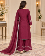 Plum Silk Suit - Image 3