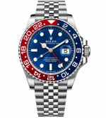 Rolex GMT-Master II "Pepsi" Stainless Steel Watch – Blue Dial & Red GMT Hand