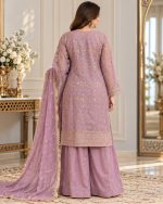 Embroidered Angrakha Sharara Suit Set - Image 5
