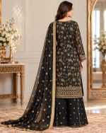 Embroidered Angrakha Sharara Suit Set - Image 2
